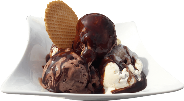 zmrzlina s čokoládou