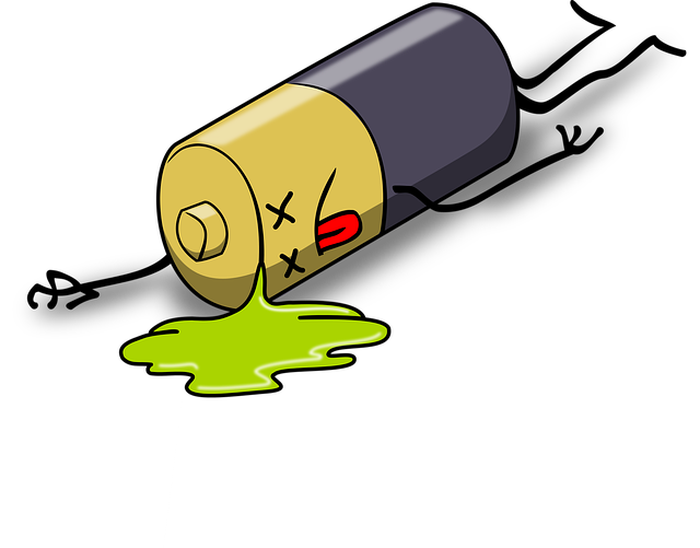 ilustrace vybité tužkové baterie